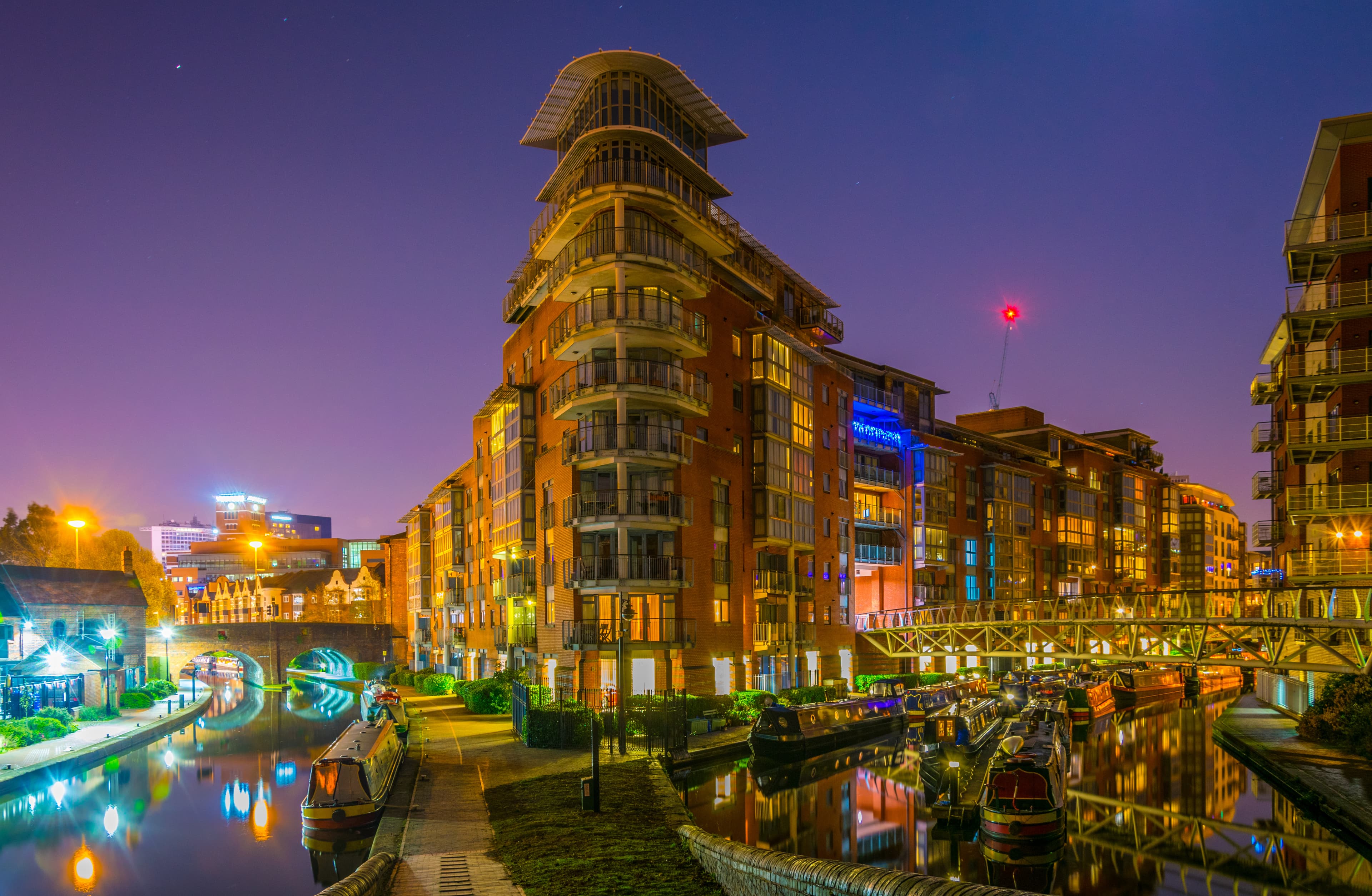 Historic Birmingham Jewellery Quarter streetscape with traditional buildings and workshops